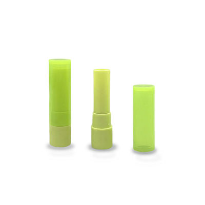 Twist Up Closure PP Green Lip Balm Tubes Refillable Lip Balm Tube 5g