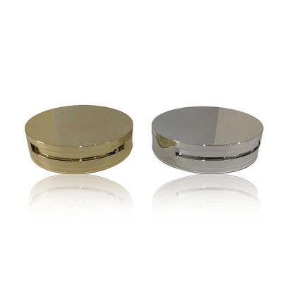 China Lightweight ABS Silver Empty Compact Powder Case Prevent Spillage